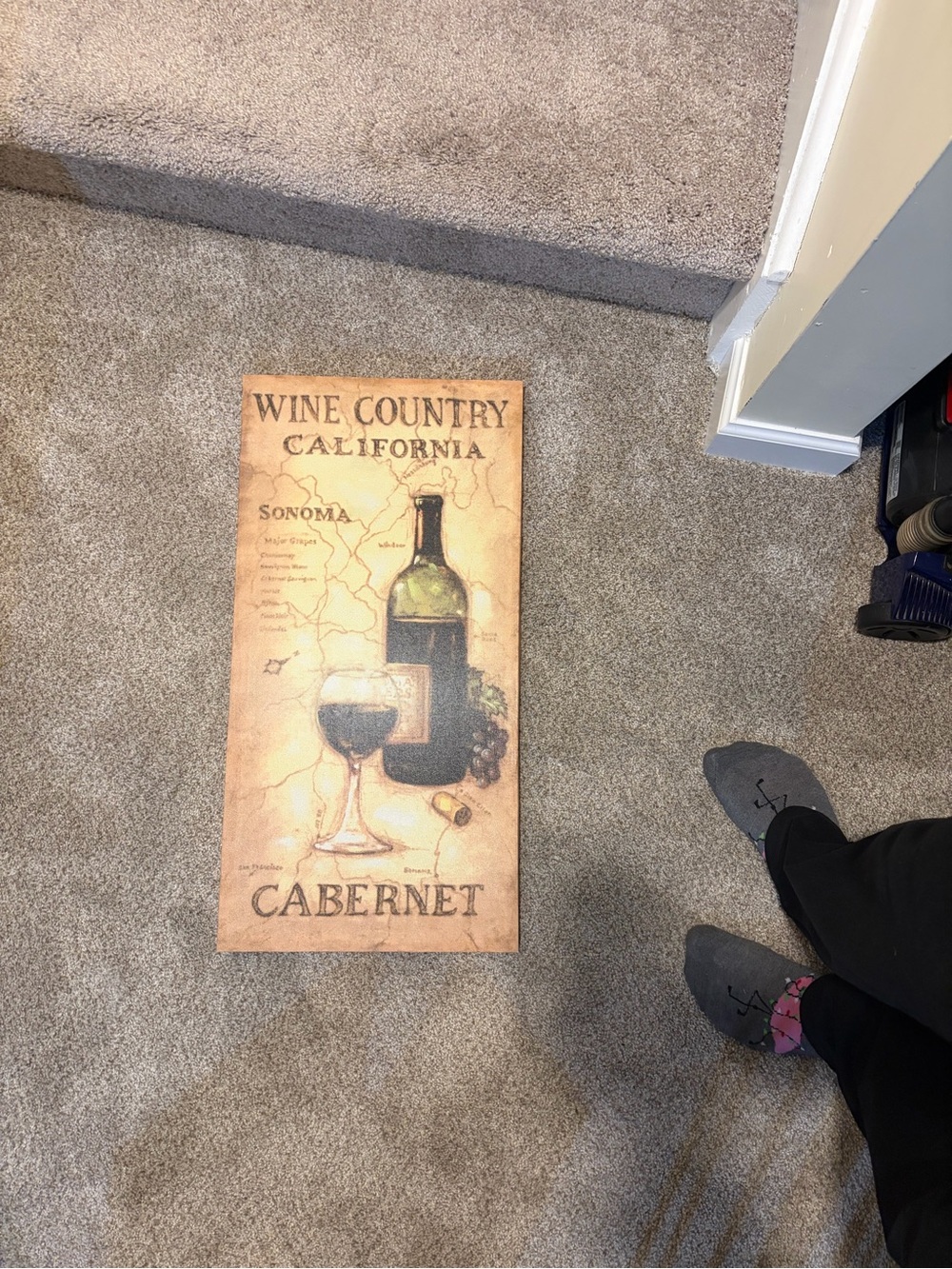 Wine Country California Cabernet Wall Art - Vintage Beige artwork